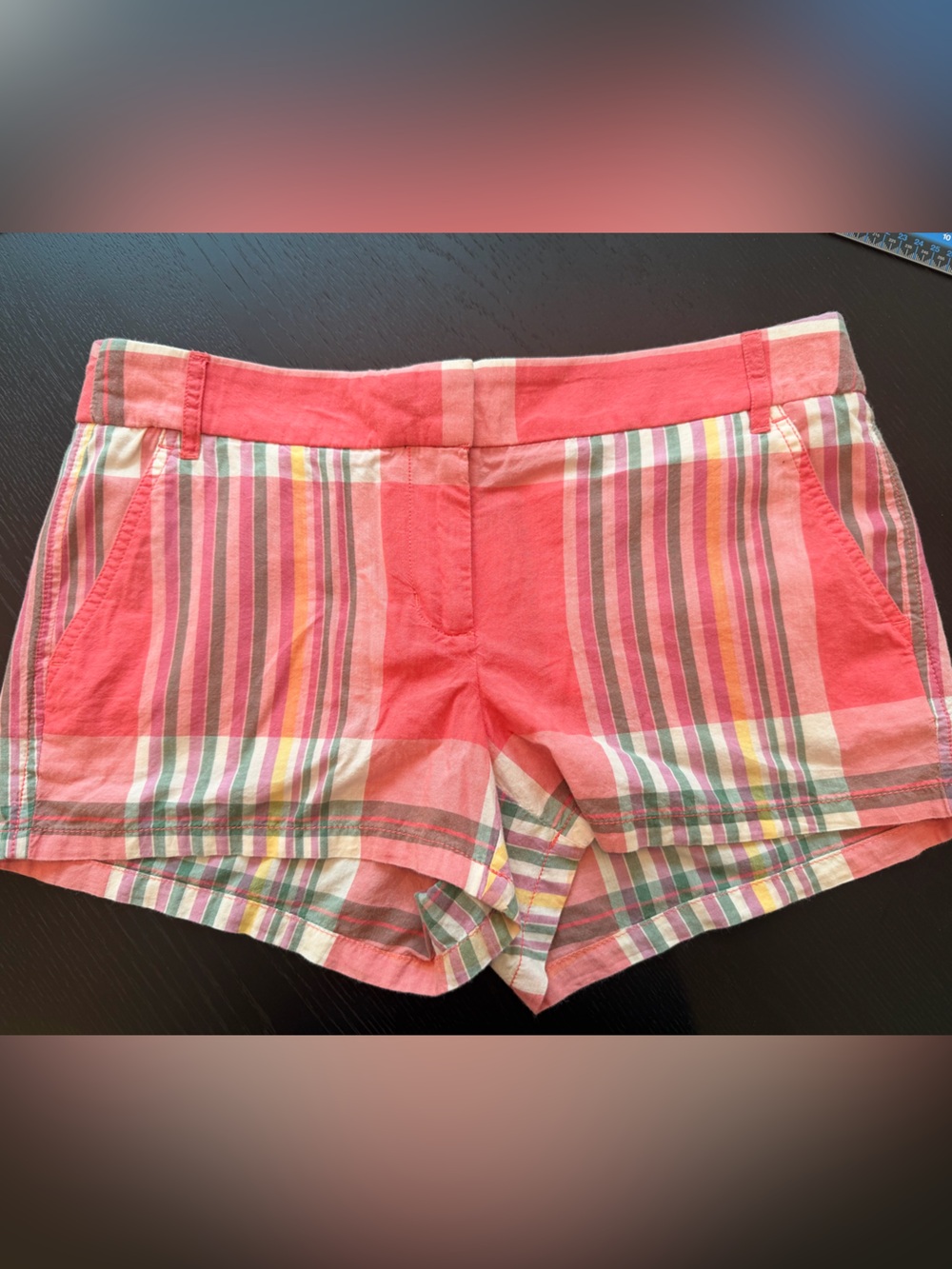 NWT JCREW summer madras shorts W size 8